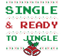 Single and Ready to Jingle Christmas Sweater, Festive Holiday Apparel, Unisex Xmas Jumper, Red and Green