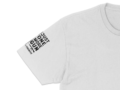 Minimalist White T-shirt 'Just One More Game' Typography Cool Casual Apparel