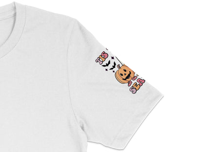 Cute Pumpkin Graphic T-Shirt, Halloween Casual Tee, Women's Fall Fashion Top, Spooky Fun Shirt Design