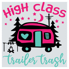a pink trailer with a heart on the front of it