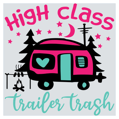 a pink trailer with a heart on the front of it