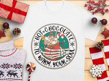 Festive Santa Claus Hot Chocolate Christmas T-Shirt, Cozy Holiday Graphic Tee, Winter Apparel for Adults and Kids