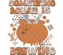 Halloween Witch Cauldron Graphic Tee, Designer Parody, Spooky Fall Fashion T-Shirt, Vintage Style