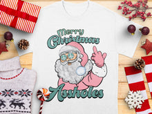 Merry Christmas Assholes T-Shirt, Funny Santa Claus Holiday Tee, Unisex Christmas Graphic Shirt