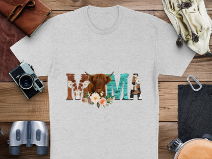 Mama Bear T-Shirt, Floral Graphic Tee, Mother's Day Gift, Rustic Style Women's Fashion, Casual Wear