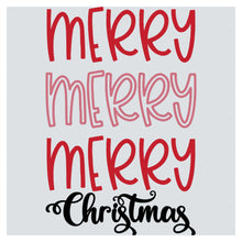 a merry christmas card with the words merry merry