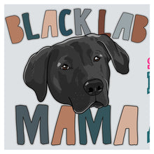 a black lab is shown with the words black lab mama