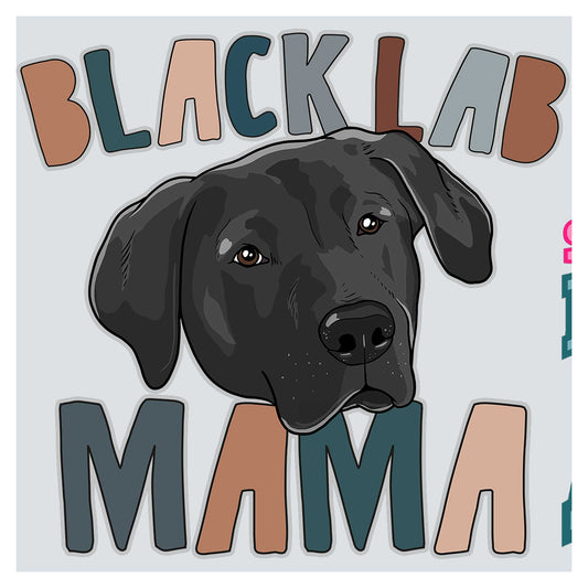 a black lab is shown with the words black lab mama