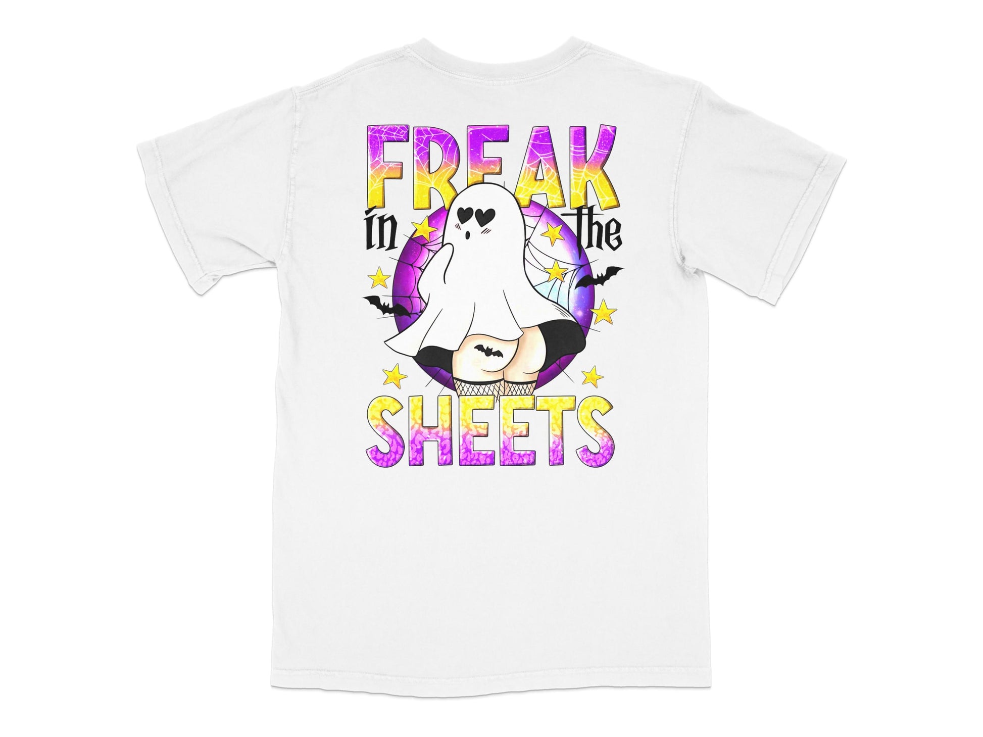 Funny Halloween Ghost T-Shirt, Freak in the Sheets Graphic Tee, Unisex Casual Shirt