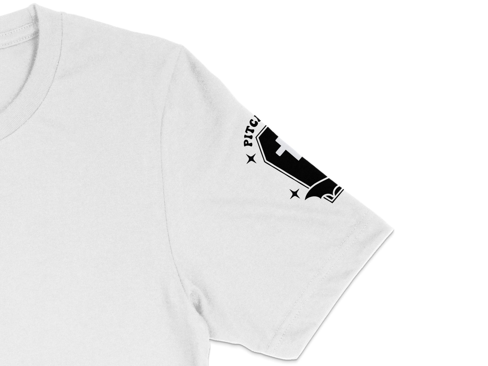 White T-Shirt with Black Graphic Tee, Minimalist Unisex Clothes, Modern Casual Apparel