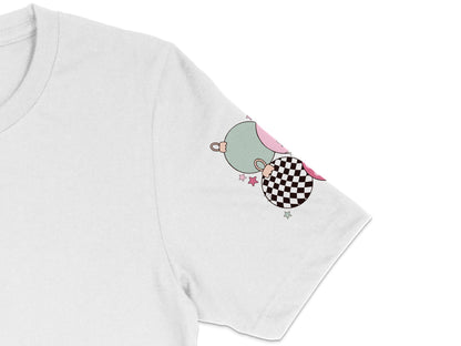 Cute Checkered Rocket Graphic T-Shirt, Trendy Space Design Tee, Unisex Casual Shirt, Fashionable Summer Outfit, Gift Idea