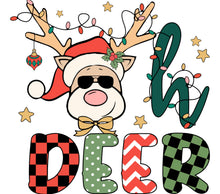 Cute Santa Claus Reindeer Christmas T-Shirt Design, Festive Holiday Graphic, Kids and Adults Apparel