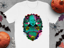Labyrinth Inspired T-Shirt, Vibrant Horror Movie Graphic Tee, Halloween Skulls and Pumpkins Design, Unisex Clothing