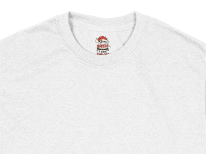 White Graphic T-Shirt with Santa Claus Christmas Themed Casual Wear Cotton Tee