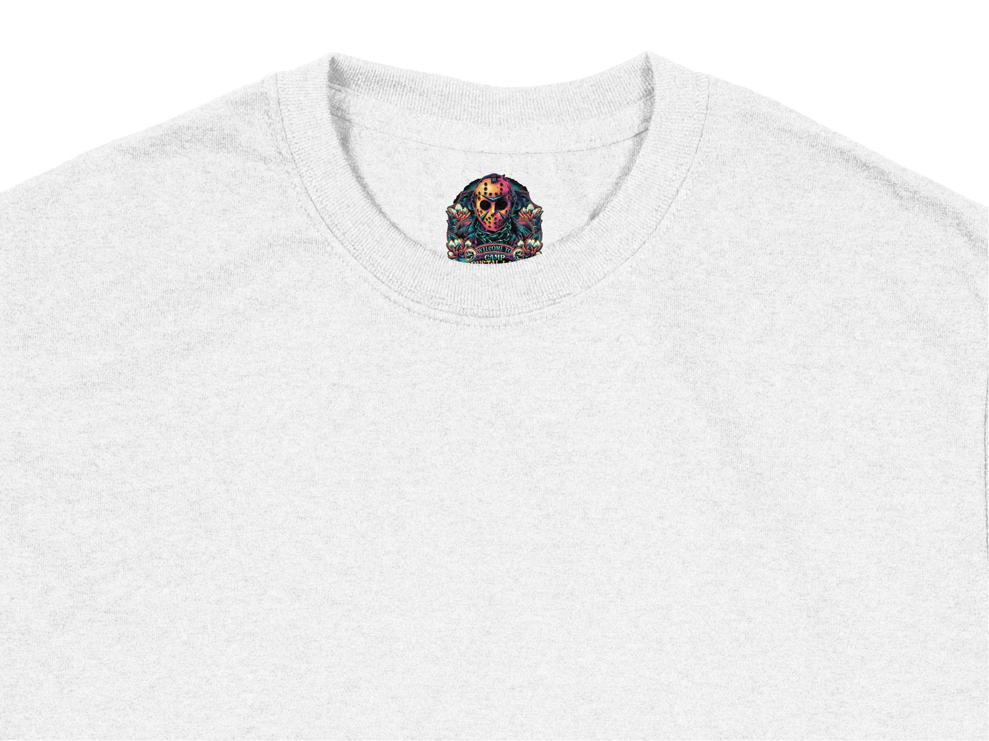 Grey T-Shirt with Colorful Embroidered Lion Patch, Unisex Casual Tee, Unique Animal Design Top