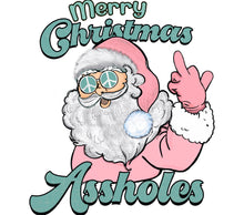 Merry Christmas Santa Claus T-Shirt, Funny Holiday Graphic Tee, Pink Santa Hipster Design