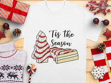 Christmas T-Shirt 'Tis The Season' Holiday Graphic Tee, Festive Tree and Cake Design, Cozy Winter Apparel Gift