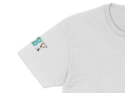 Unisex Grey T-Shirt with Cute Dog Print, Casual Soft Cotton Tee, Pet Lover Gift Idea