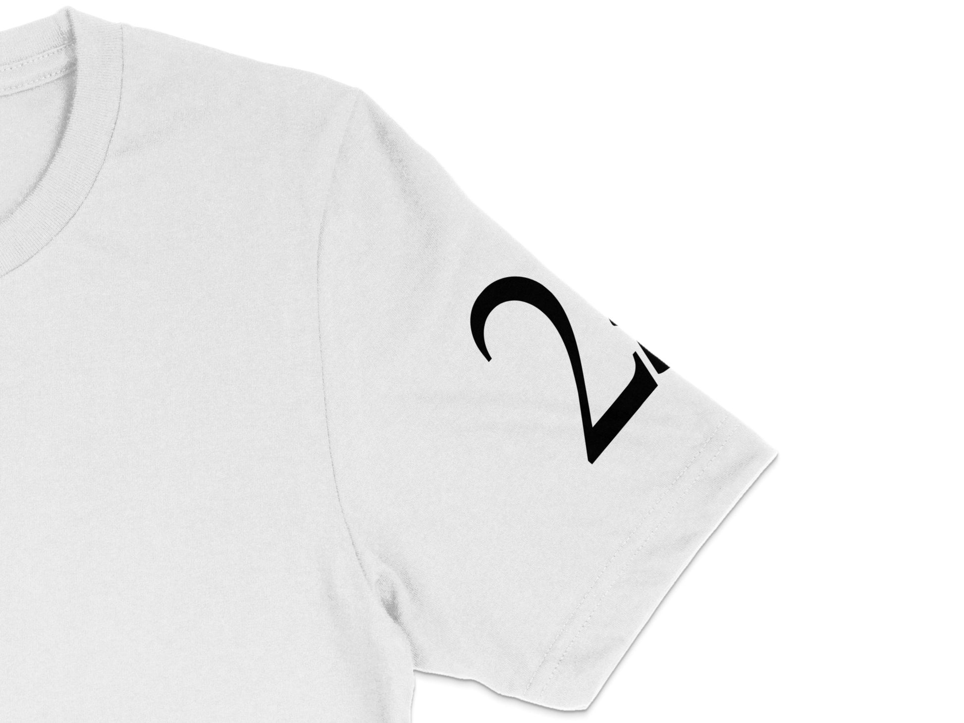 White T-Shirt with Black Graphic Design, Minimalist Modern Casual Tee, Unisex Fashion Top