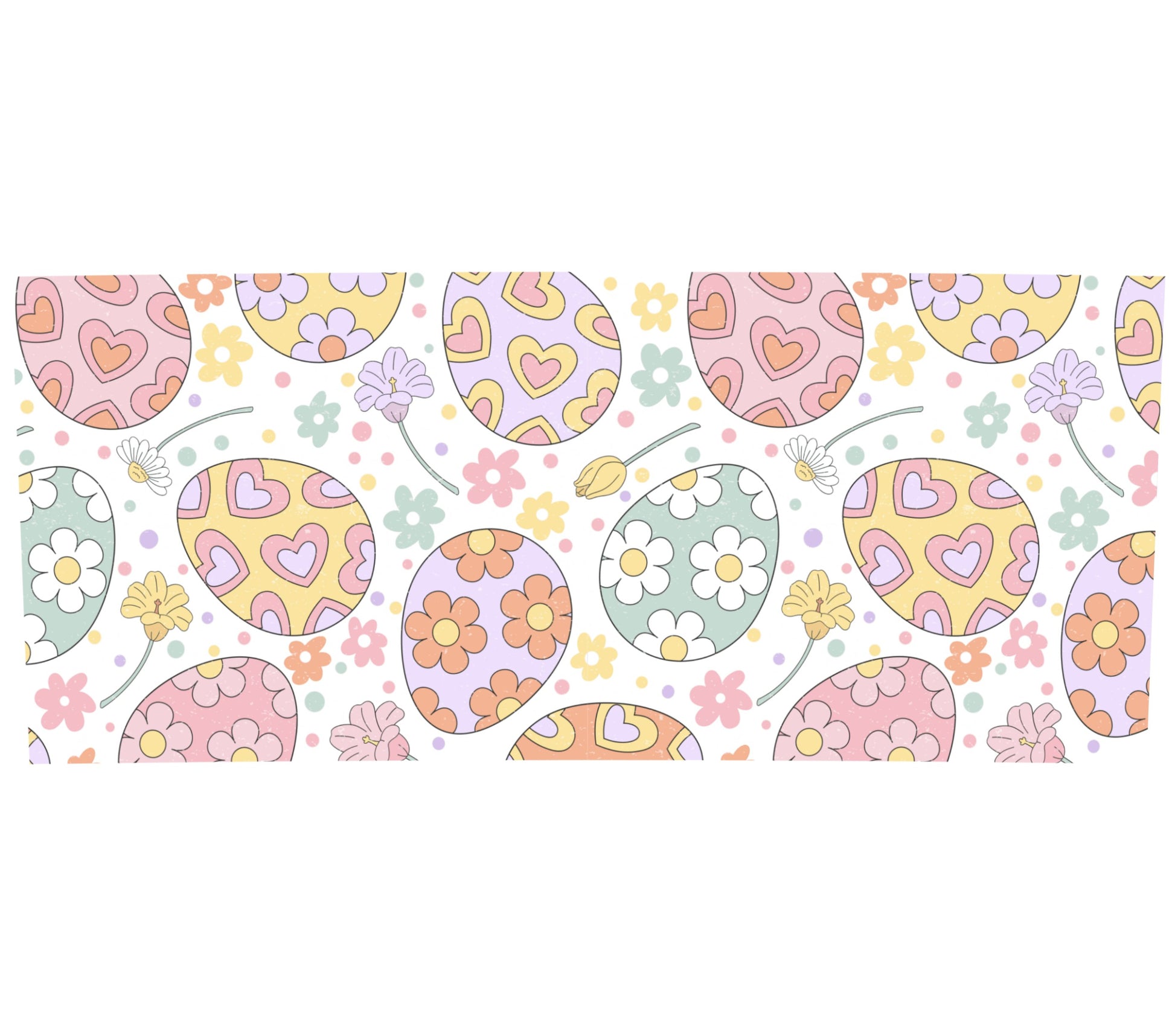 Colorful Easter Egg Pattern Fabric, Spring Floral Design, Quilting Cotton Material, Craft Supplies, Sewing Projects, DIY Crafting, Pastel