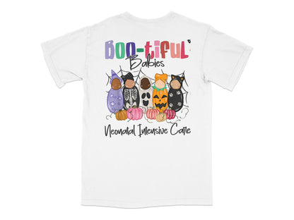 Boo-tiful Babies Halloween Cat T-Shirt, Cute Pumpkin Graphic Tee, Kids Fall Fashion, Casual Holiday Apparel