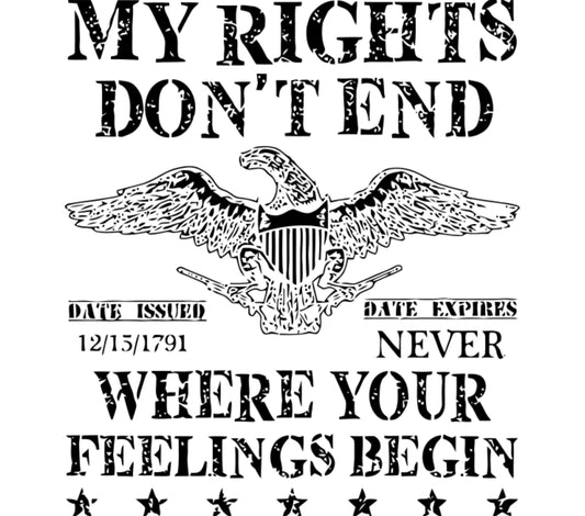 Patriotic Eagle Shirt My Rights Don't End Quote Freedom Graphic Tee Unisex