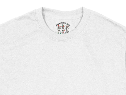 Women's Graphic Tee with White Puppy and Floral Pattern, Soft Cotton Casual T-Shirt