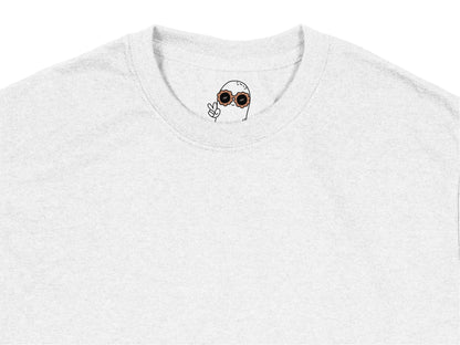 Cute Skull T-Shirt, Minimalist Gothic Tee, Unisex White Graphic Shirt, Indie Aesthetic Clothing, Trendy Hipster Apparel