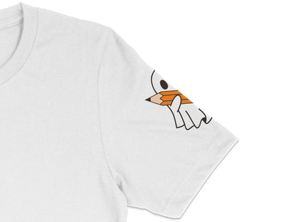 Cute Cartoon Duck Graphic T-Shirt, Unisex White Tee, Casual Duck Print Shirt for All Ages