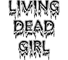 Living Dead Girl Gothic Horror Font Black and White Poster Print Wall Art Decor