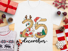 Festive December T-Shirt, Christmas Reindeer and Santa Claus Holiday Graphic Tee, Unisex Winter Apparel