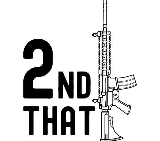Second Amendment Themed T-Shirt, Black and White Graphic Gun Design Tee, Unisex Adult Clothing
