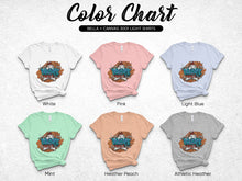 Bella Canvas 3001 Light T-Shirts in Various Colors with Retro Graphic Design