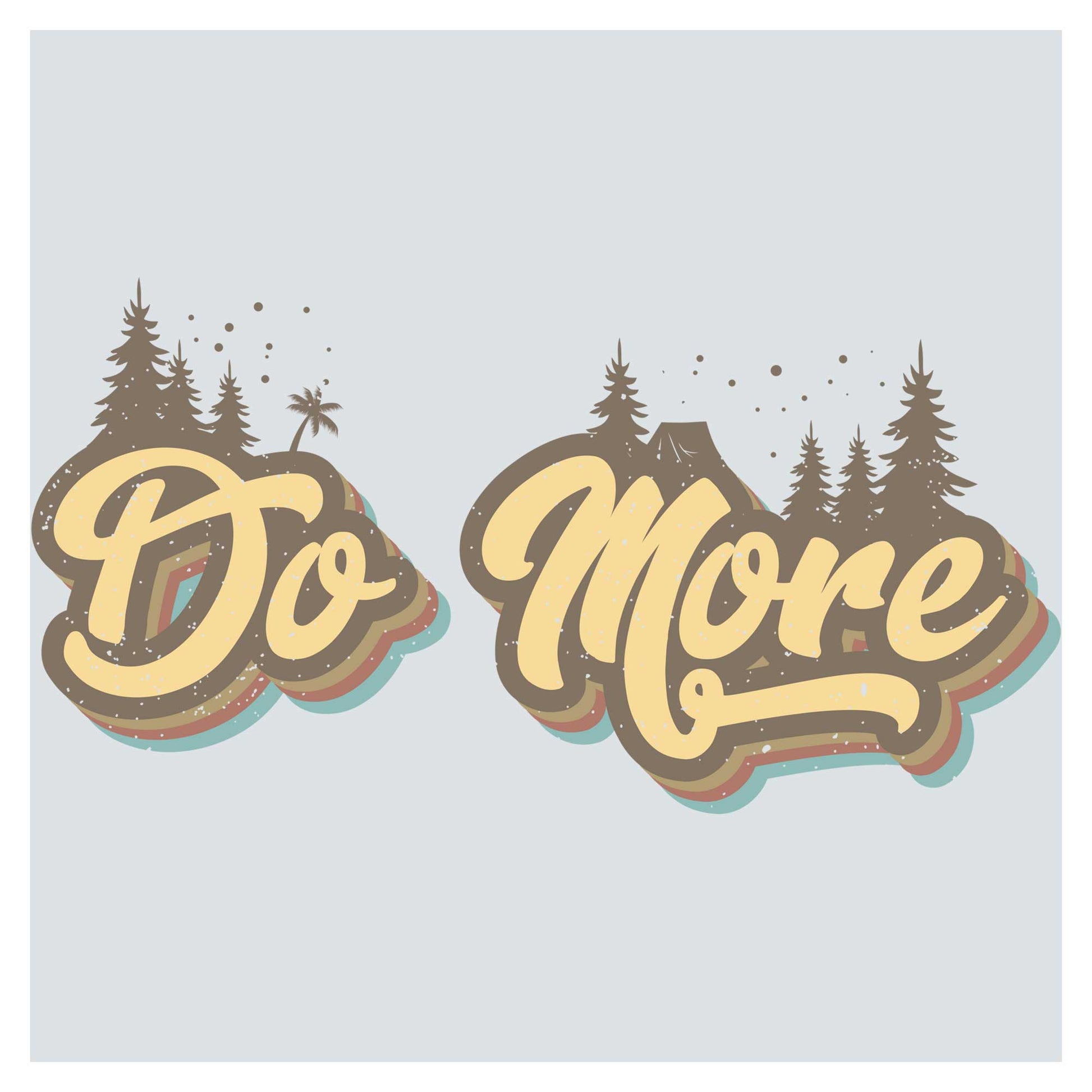 a pair of stickers that say do more