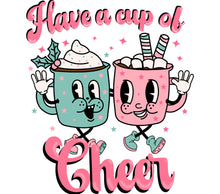 Cute Coffee and Hot Chocolate Cup Characters Art, Colorful Cheerful Wall Decor, Cartoon Kitchen Print