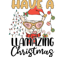 Llamazing Christmas Llama Santa Hat Holiday T-Shirt, Cute Festive Animal Graphic Tee, Unique Xmas Gift Idea