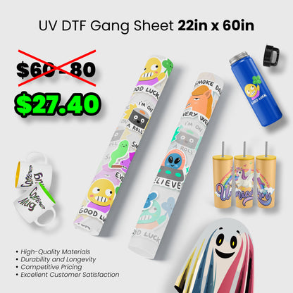 UV DTF Transfers Gang Sheets